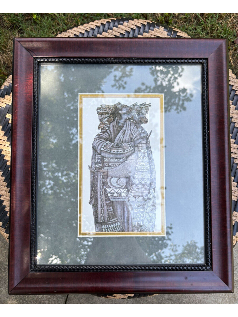 Charles Bibbs Style African American Art Print – Framed